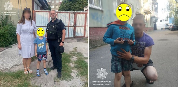 Житомирщина: завдяки повідомленню небайдужих громадян патрульні повернули рідним дітей, які загубилися