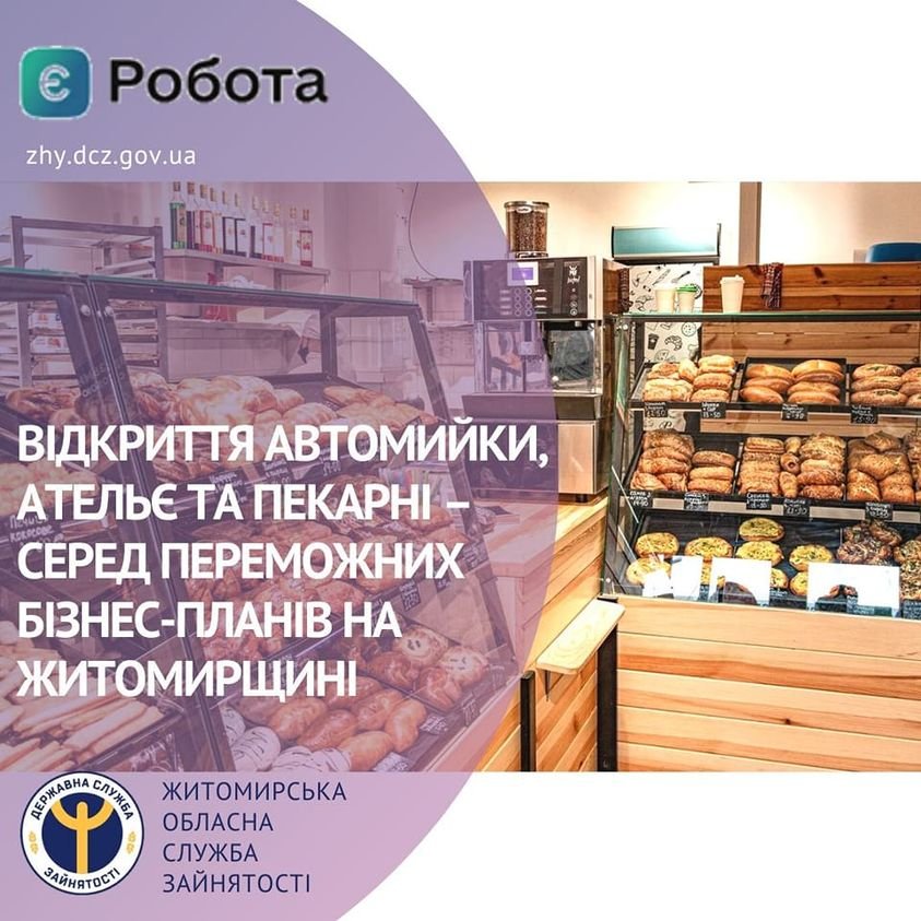Відкриття автомийки, ательє та пекарні — серед переможних бізнес-планів на Житомирщині